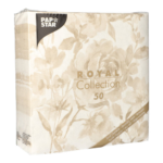 Product foto van Papieren servetten zand "Rose" set van 50 ROYAL Collection