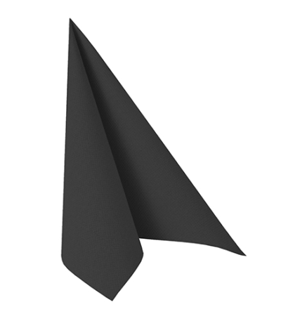 Product foto van Papieren servetten zwart set van 20 Royal Collection 33x33cm