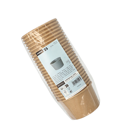 Product foto van Papieren soepkommen karton bruin set van 25 230ml