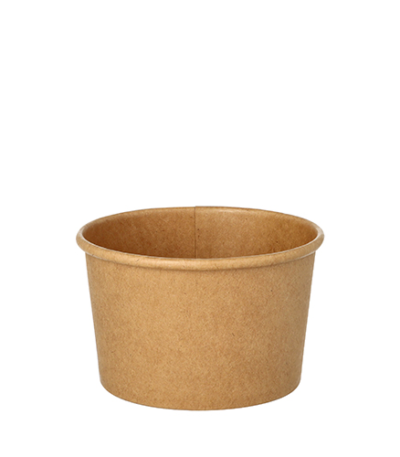 Product foto van Papieren soepkommen karton bruin set van 25 230ml