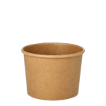 Product foto van Papieren soepkommen karton bruin set van 25 350ml