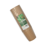 Product foto van Papieren soepkommen karton bruin set van 25 470ml