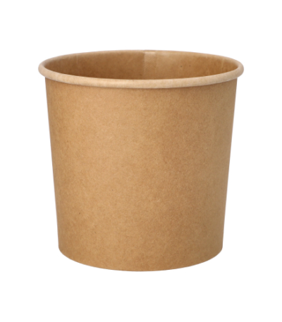 Product foto van Papieren soepkommen karton bruin set van 25 760ml
