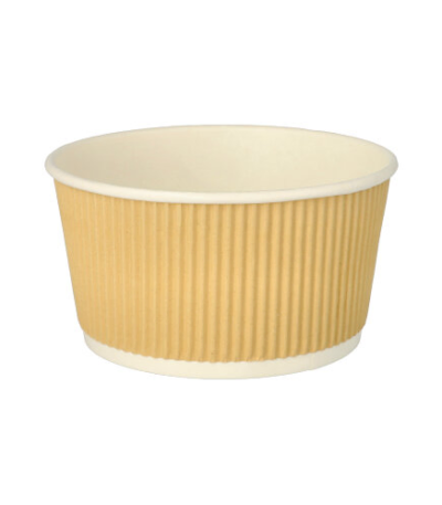 Product foto van Papieren soepkommen karton bruin/wit set van 25 720ml