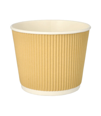 Product foto van Papieren soepkommen karton bruin/wit set van 25 998ml