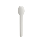 Product foto van Papieren sporks wit set van 100