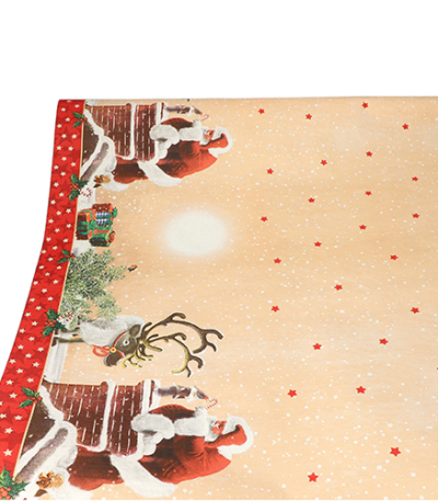 Product foto van Papieren tafelkleed 3m x 1.2m "Dans la Cheminee"