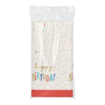 Product foto van Papieren tafelkleed Happy Birthday 120x180 cm