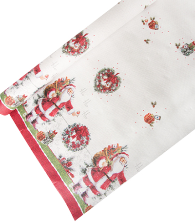 Product foto van Papieren tafelkleed HoHoHo 6m