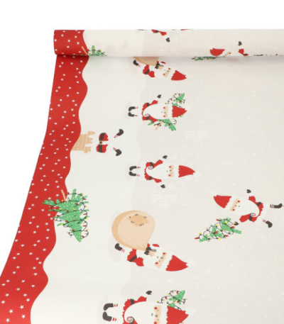 Product foto van Papieren tafelkleed Lutins de Noel 6m
