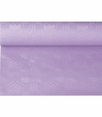 Product foto van Papieren tafelkleed damast paars 6m