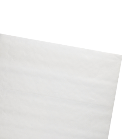 Product foto van Papieren tafelkleed damastprint wit 70x60 cm set van 250