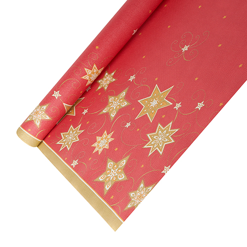 Product foto van Papieren tafelkleed rood Just Stars