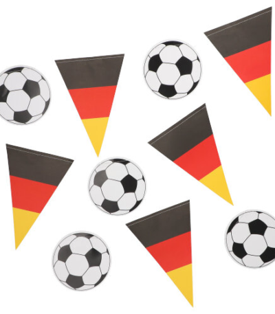 Product foto van Papieren vlaggenlijn Voetbal/Duitsland 3m