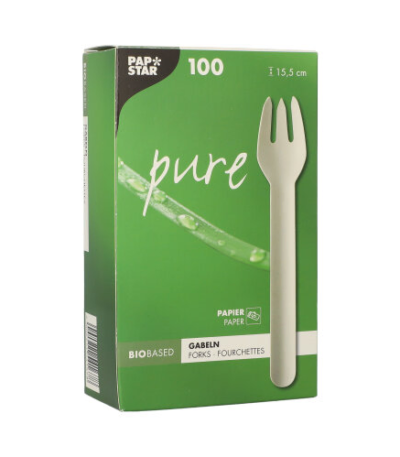 Product foto van Papieren vorken wit set van 100