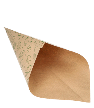 Product foto van Papieren zakken Kraft papier bruin set van 1000 Fruits & Vegs