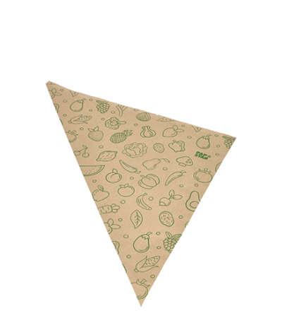 Product foto van Papieren zakken Kraft papier bruin set van 1000 Fruits & Vegs