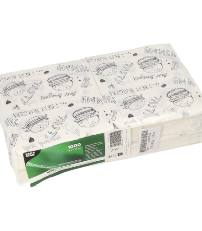 Product foto van Pergament hamburgerzakjes wit vetvrij set van 1000