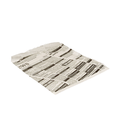 Product foto van Pergament hamburgerzakken Newsprint vetvrij 300 stuks