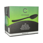 Product foto van Plastic Lepels Zwart set van 100 Haval Gaia extra stevig