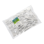 Product foto van Plastic Snackvorkjes wit set van 50 Haval Circulware extra stevig