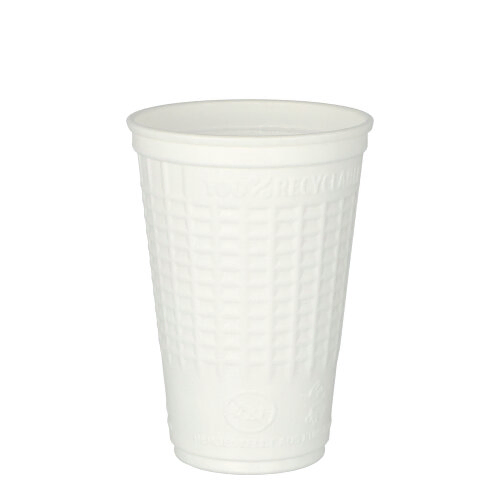 Product foto van Plastic automaatbekers wit set van 50 250ml