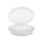 Product foto van Plastic beker met deksel transparant 250ml set van 50