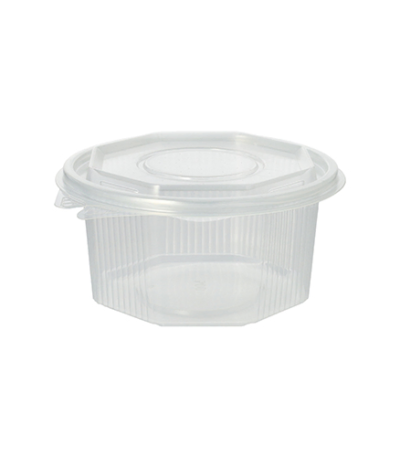 Product foto van Plastic beker met deksel transparant 500ml set van 50