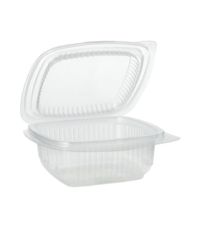 Product foto van Plastic beker met deksel transparant set van 100 250ml