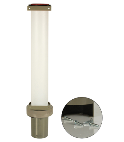 Product foto van Plastic bekerdispenser grijs voor 100 bekers