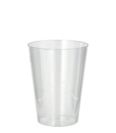 Product foto van Plastic bekers PS glashelder set van 10 200ml