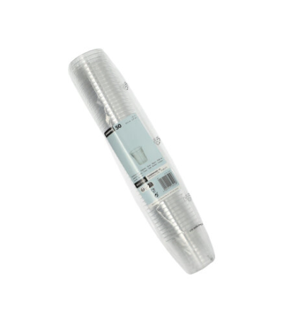 Product foto van Plastic bekers glashelder set van 50 100ml