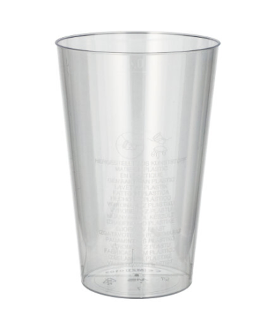 Product foto van Plastic bekers glashelder set van 50 400ml