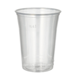 Product foto van Plastic bekers transparant met schuimkraag set van 75 400ml