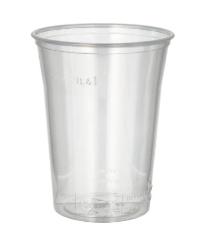 Product foto van Plastic bekers transparant met schuimkraag set van 75 400ml