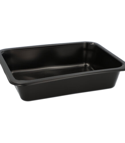 Product foto van Plastic borden zwart 20 stuks 23x18cm