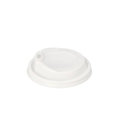 Product foto van Plastic deksels rond wit set van 100 To Go