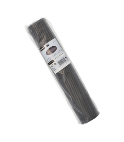 Product foto van Plastic deksels rond zwart set van 100 To Go