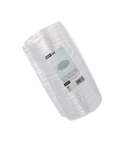 Product foto van Plastic deksels voor saladeschalen transparant set van 50 To Go