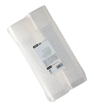 Product foto van Plastic delicatessenbekers transparant 150ml set van 50