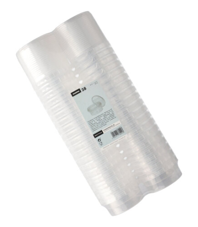 Product foto van Plastic delicatessenbekers transparant met sluiting set van 38 180ml