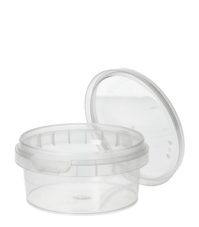 Product foto van Plastic delicatessenbekers transparant met sluiting set van 38 180ml