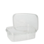 Product foto van Plastic delicatessenbekers transparant met sluiting set van 50 200ml