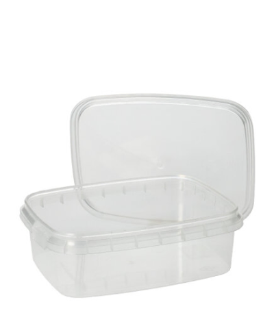 Product foto van Plastic delicatessenbekers transparant met sluiting set van 50 200ml