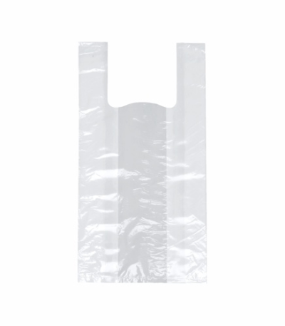 Product foto van Plastic draagtassen HDPE wit set van 200