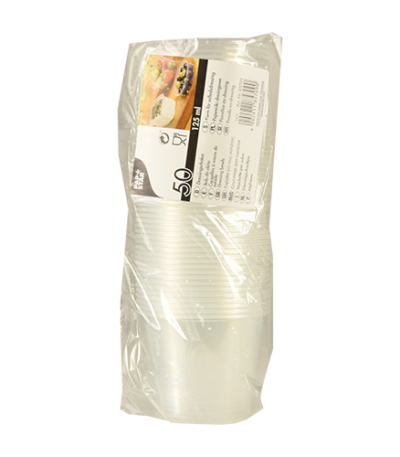 Product foto van Plastic dressschaaltjes transparant set van 50 125ml