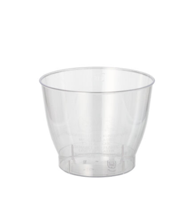 Product foto van Plastic drinkbekers glashelder set van 25 160ml