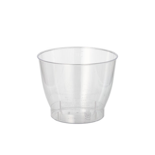 Product foto van Plastic drinkbekers glashelder set van 25 160ml