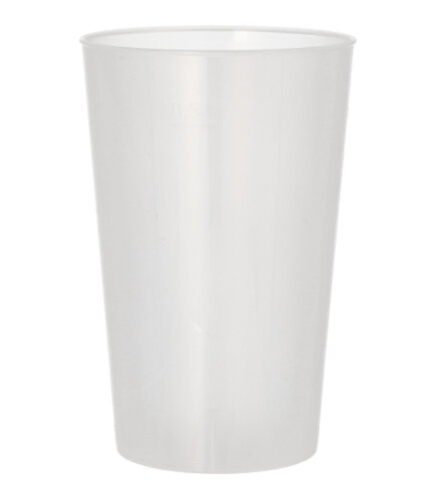 Product foto van Plastic drinkbekers herbruikbaar transparant 500ml extra stabiel set van 12