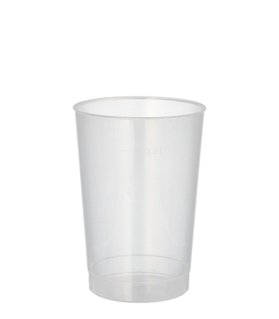 Product foto van Plastic drinkbekers herbruikbaar transparant set van 10 200ml